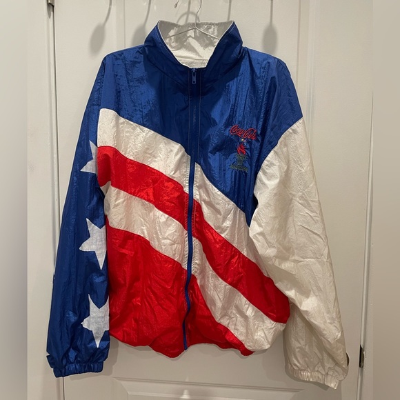 VTG Atlanta Olympics 1996 windbreaker Jacket Coca Cola - Team USA RARE July 4th - Picture 2 of 16